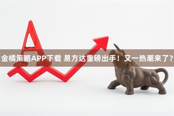 金橘策略APP下载 易方达重磅出手！又一热潮来了？
